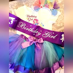 Under the Sea Birthday Tutu Set w/t*shirt, sash & headband size 4